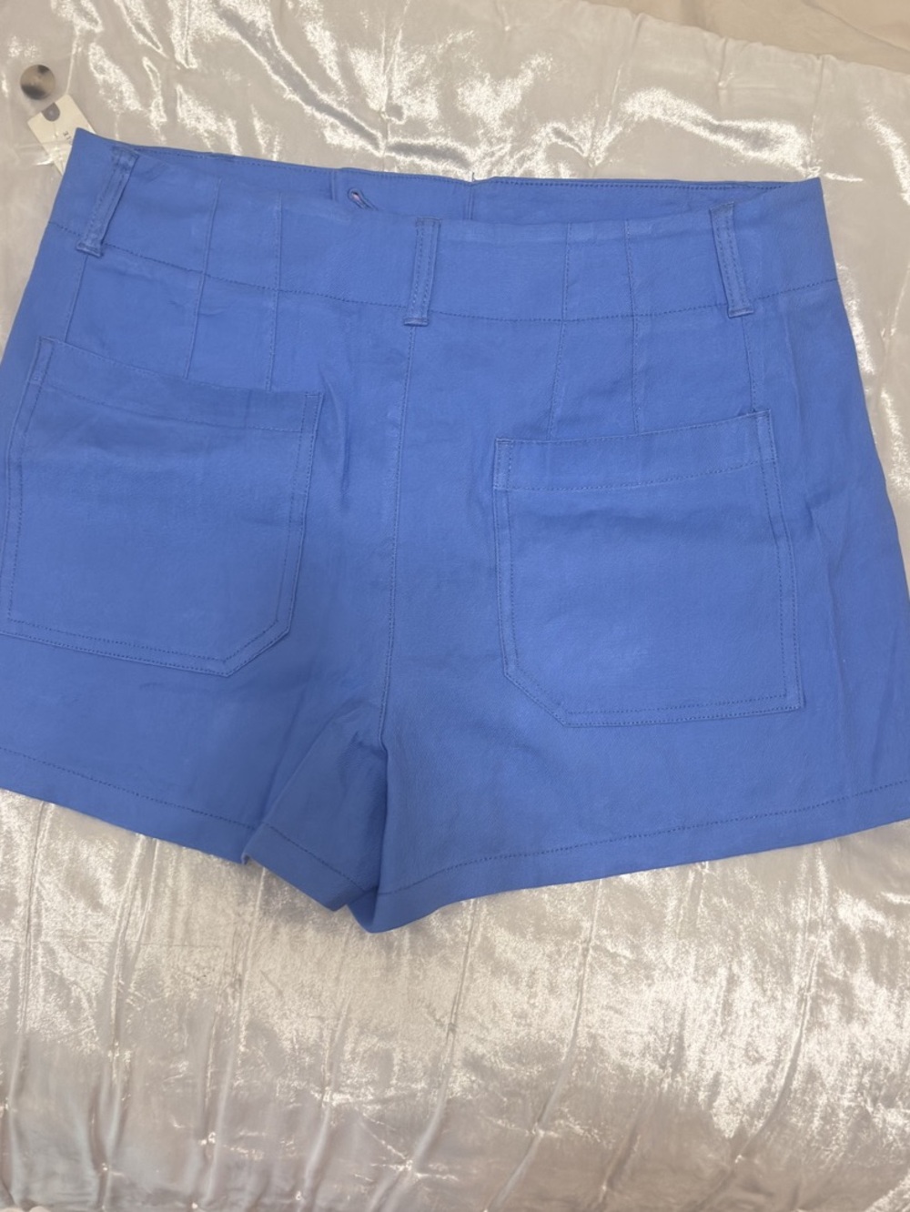 Anthropologie Meve Linen Blend Pleated Button-Front Shorts - Picture 2 of 3